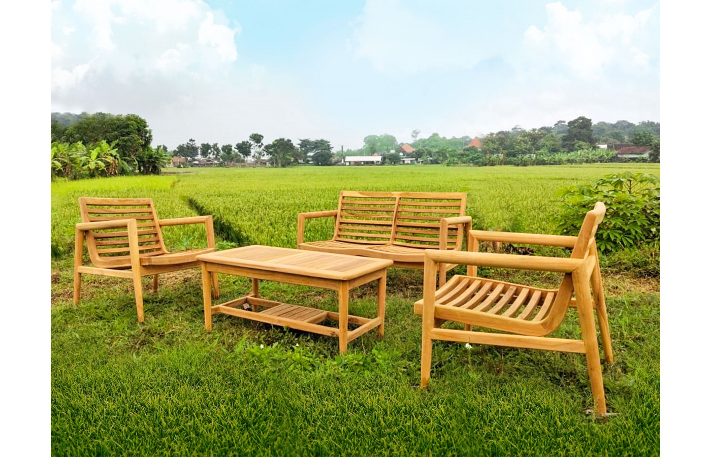 zestaw ogrodowy serang z drewna teak 5